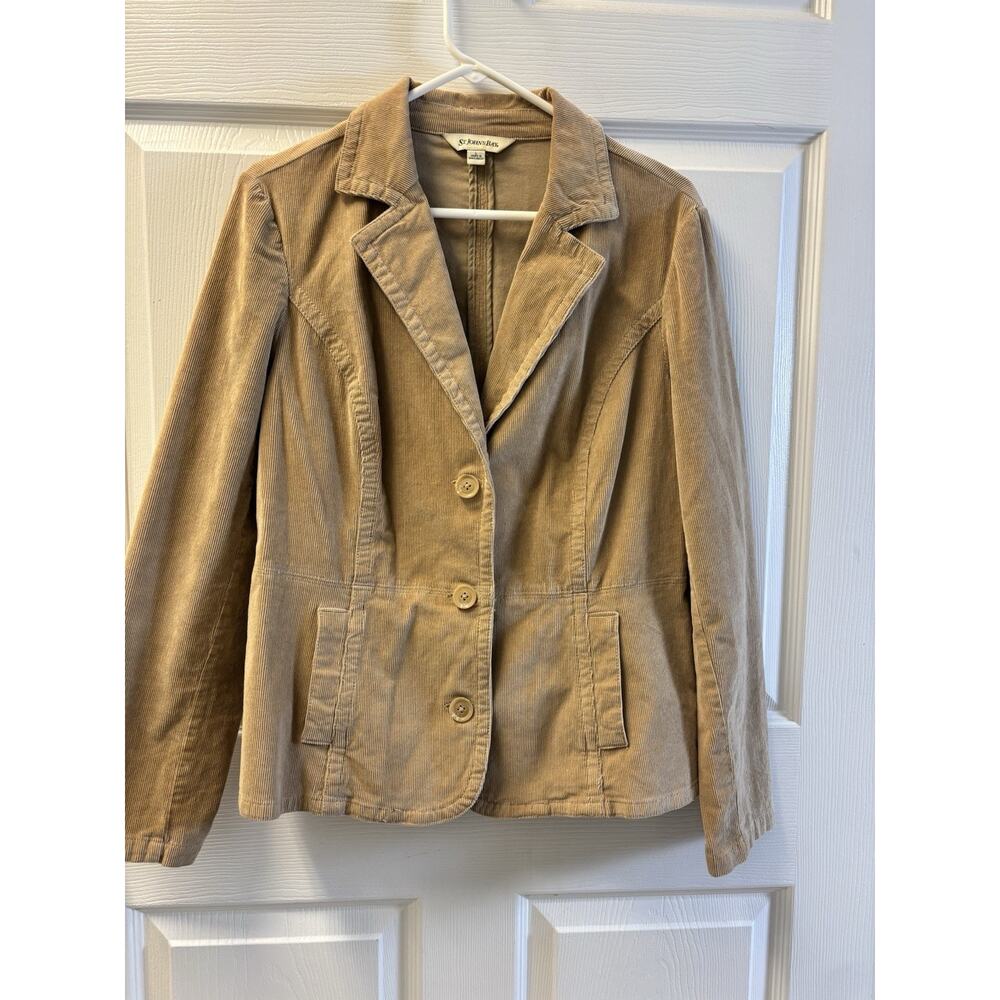 St johns bay brown corduroy blazer size Large